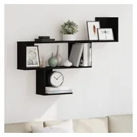 VidaXL Wandregal 100 x 15 x 70 cm Schwarz