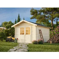 Palmako Gartenhaus Lotta 275 x 380 cm Lackiert Grau-Anthrazit