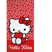 HELLO KITTY Hearts Strandtuch 70 x 140 cm rot