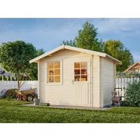 Palmako Gartenhaus Klara 276 x 180 cm Lackiert Grau-Weiß