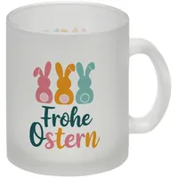Speecheese Frohe Ostern Hasen Glas Tasse für Osterdeko Lustiger