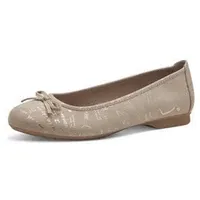 Jana Damen Ballerinas Elegant Vegan, Beige (Beige Print), 40