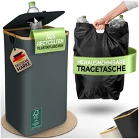 Glückstoff Glückstoff® Pfandflaschen Sammelbehälter [INKL. TRAGETASCHE] - Flaschensammler Leergut