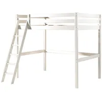 58 aufm Kessel Hochbett Katherina 209x215x190 Kinderbett Massivholz Weiß