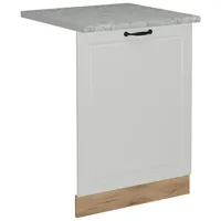 Vicco Geschirrspülblende R-Line, 60 cm, AP Marmor, Weiß Landhaus/Goldkraft