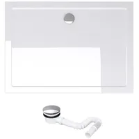 Mai & mai Duschwanne Duschtasse 75x100x4cm Rechteckig Weiß aus