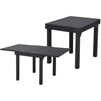 Gravidus Ausziehtisch 65/130 x 65 x 75 cm Grau/Schwarz