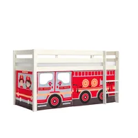 58 aufm Kessel KINDERBETT Karolina 210x114x106 Massivholz Weiß Textilset