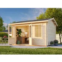 Palmako Gartenhaus Iris 360 x 276 cm Lackiert Grau-Anthrazit
