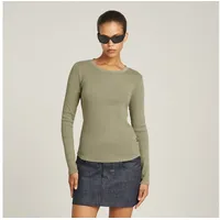 G-Star Overdyed Slim Langarm-t-shirt - Ensis Green Gd -