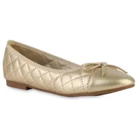 VAN HILL Damen Klassische Ballerinas in Gold