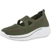 VAN HILL Slip Ons in Olivgrün