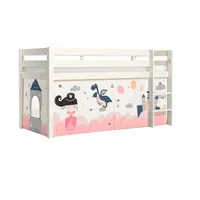 58 aufm Kessel KINDERBETT Karolina 210x114x106 Massivholz Weiß Textilset