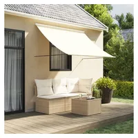 VidaXL Markise Einziehbar Creme 200x150 cm Stoff Stahl