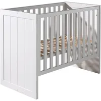 58 aufm Kessel Babybett Karalynn 127x68x90 Gitterbett MDF Weiß