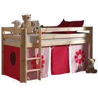 58 aufm Kessel Kinderbett Karolina 210x114x106 Massivholz Natur Textilset