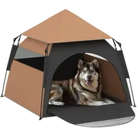PawHut Haustierzelt, Hundezelt, Katzenhaus im Freien, Hundehaus mit Meshfenster,