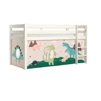 58 aufm Kessel KINDERBETT Karolina 210x114x106 Massivholz Weiß Textilset
