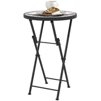 Outsunny Beistelltisch Mehrfarbig, Metall, 35.5x55x35.5 cm, Freizeit, Campingzubehör, Campingtische