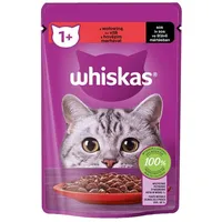 Whiskas Adult 85g Nassfutter für Katzen mit Rindfleisch in