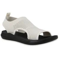 VAN HILL Damen Komfort Sandalen in Beige