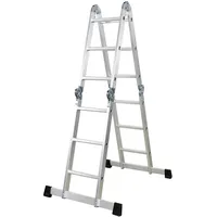 Proregal Sprossen-Mehrzweckleiter MULTISTEP mit Gerüstplattform Aluminium 4x3 Sprossen bis