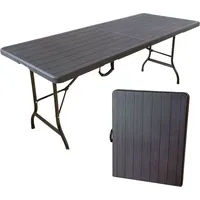 Lemodo Gartentisch in Holzoptik, Klapptisch 180 x 75 cm,