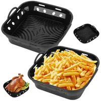 Vievre Air Fryer Silicone Pot,2 Stück Silikonform für Heißluftfritteuse,Airfryer