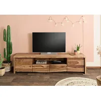 MASSIVMOEBEL24.DE TV-Board Sheesham 200x45x50 natur lackiert / PURE SHEESHAM
