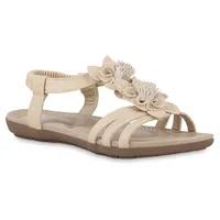 Stiefelparadies Damen Riemchensandalen in Beige