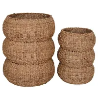 VCM Sarbas Korb Ø25/35cm Satz von 2 natur.