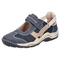 Rieker Klettschuh, Schlupfschuh, Slip on Sneaker mit farblich abgesetzten