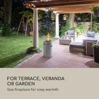 Blumfeldt Crete Gas-Feuerstelle, 13 kW Flüssiggas, Edelstahl, 360° FireView,