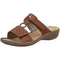 Rieker Pantolette RIEKER, Damen, Gr. 41, (cognac), Lederimitat, unifarben,