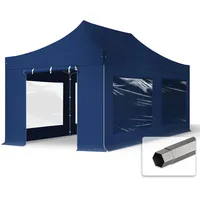 TOOLPORT 3x6m - mit 4 Seitenteilen (Panoramafenster) premium Dach