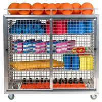 Sport-Thieme Gitterregalwagen ""Schwimmbad"", 125x62x125 cm, Mit Rädern