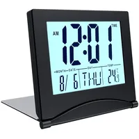 MMobiel Digitaluhr LCD-Reisewecker Klappbar mit Hintergrundbeleuchtung - Digitaluhr mit