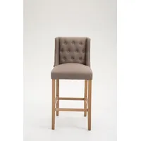 CLP Barhocker Cassandra Stoff taupe