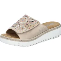 Rieker Damen V1395 Pantolette, Beige, 42 EU