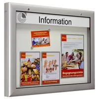 Schaar Design Schaukasten ""S-Serie"", Querformat, 1380x1025x80 mm, Rückwand: Weiß