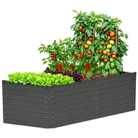 Konifera Hochbeet Emmy, bodenloses Gartenbeet aus verzinktem Stahl, mit