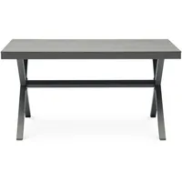Idimex Gartentisch Grau, Metall, Metall, Mode, 150x75x90 cm, Gartenmöbel,