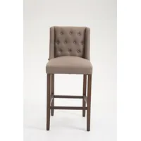 CLP Barhocker Cassandra Stoff taupe