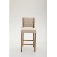 CLP Barhocker Cassandra Stoff creme