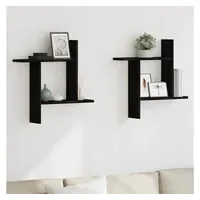 VidaXL Wandboard 50 x 12 x 50 cm Schwarz