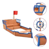VidaXL Sandkasten Piratenschiff Tannenholz 190x94,5x101 cm
