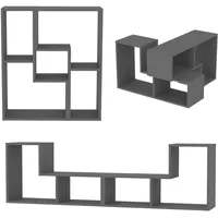 [en.casa] Modulares Möbelset Hustersurd 2-tlg. Anthrazit
