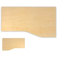 Bümö Schreibtischplatte, Ahorn, Holzwerkstoff, Nachbildung,Ahorn, Rechteckig, 180x2.5x100 cm, FSC