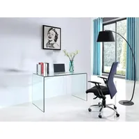 Vente-unique Eckschreibtisch Transparent Glas