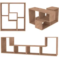 [en.casa] Modulares Möbelset Hustersurd 2-tlg. Eicheoptik